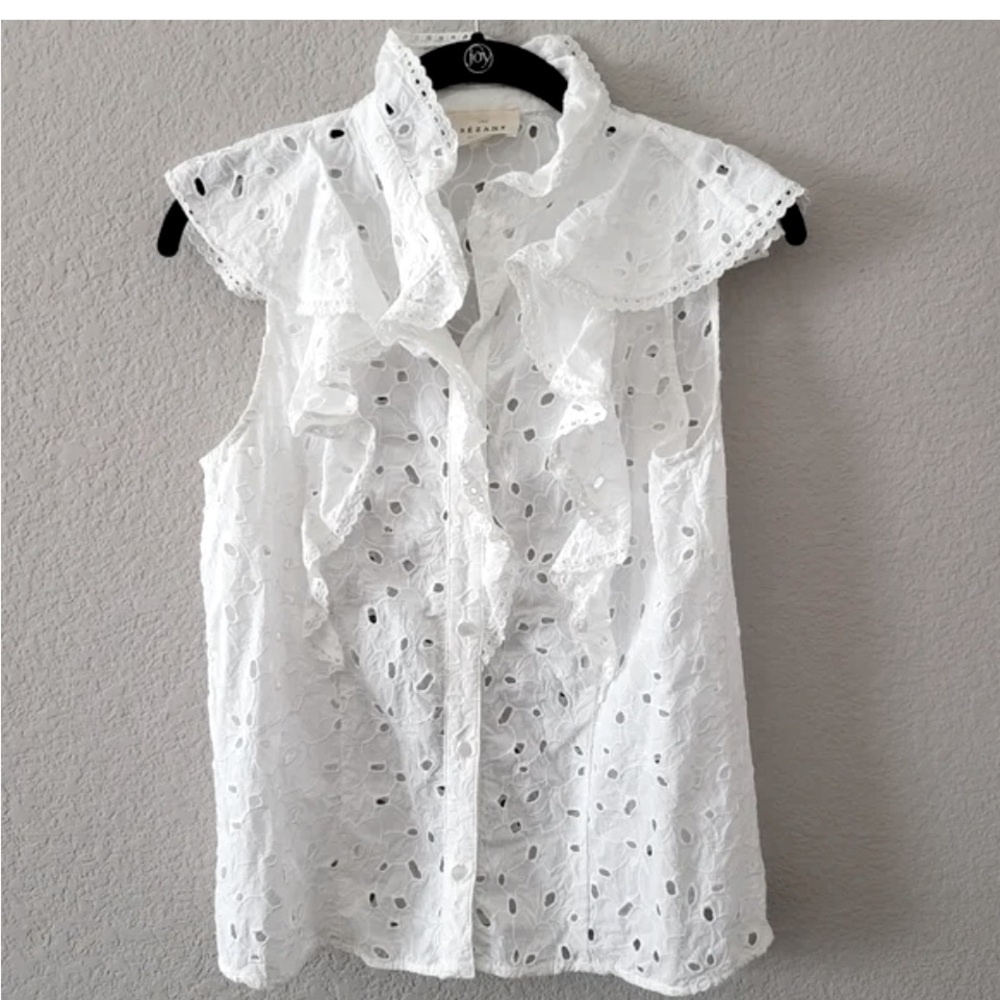 White Eyelet Top
